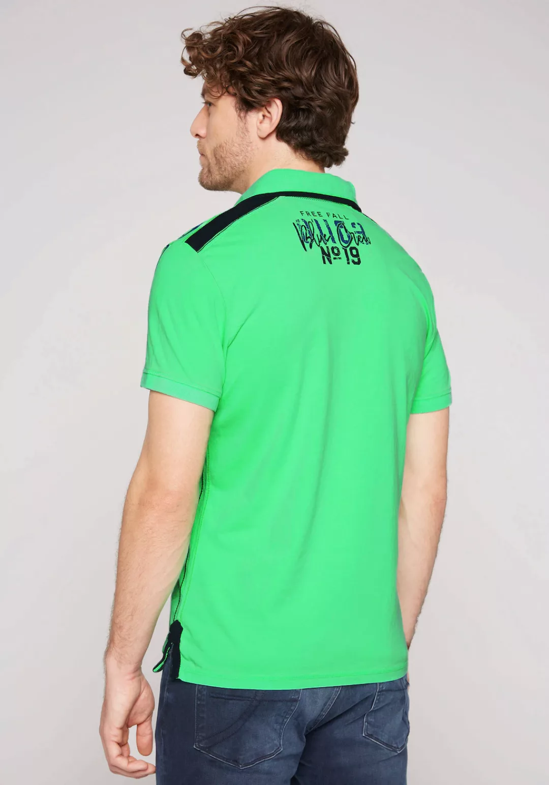 CAMP DAVID Poloshirt mit Tapes auf den Schultern günstig online kaufen