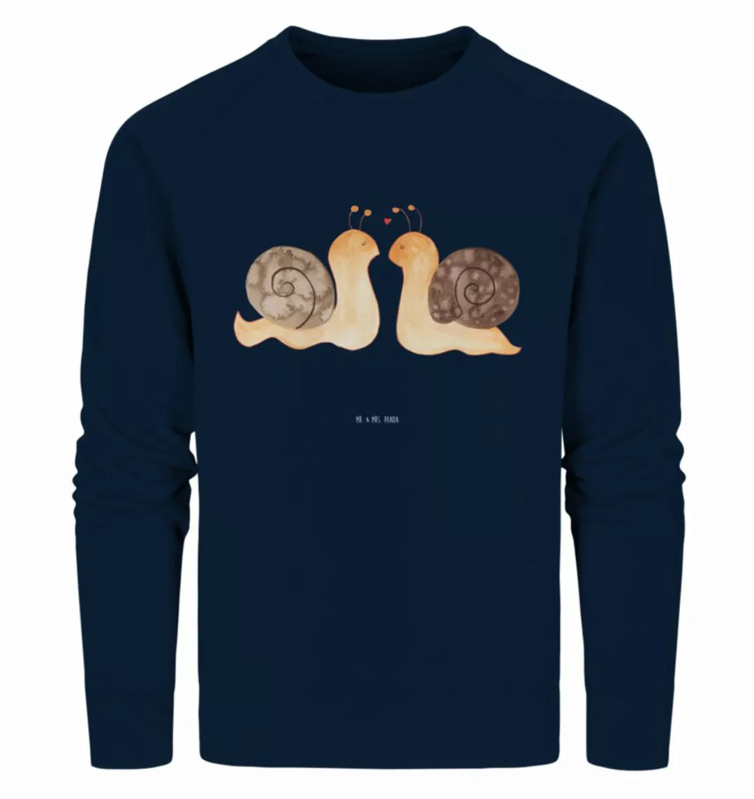 Mr. & Mrs. Panda Longpullover Größe L Schnecken Liebe - French Navy - Gesch günstig online kaufen