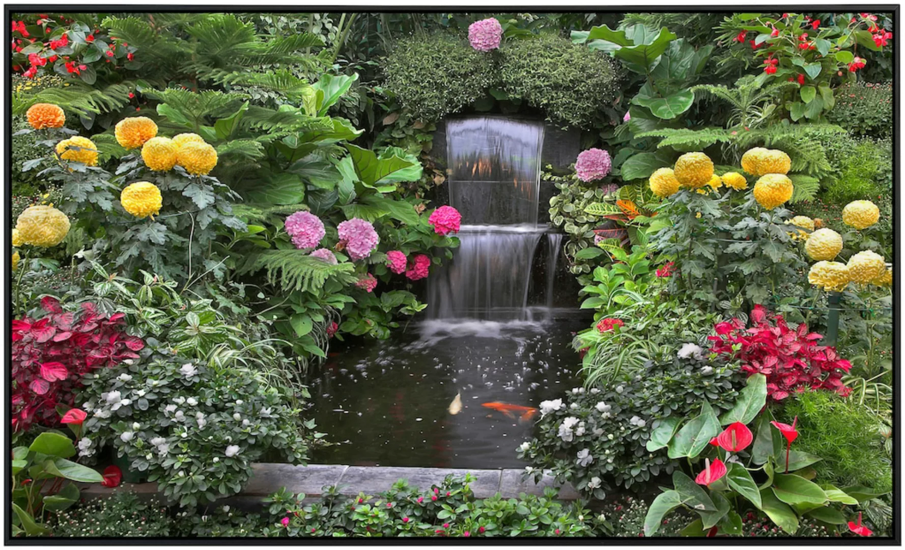 Papermoon Infrarotheizung »Kleiner Wasserfall in Garten«, sehr angenehme St günstig online kaufen