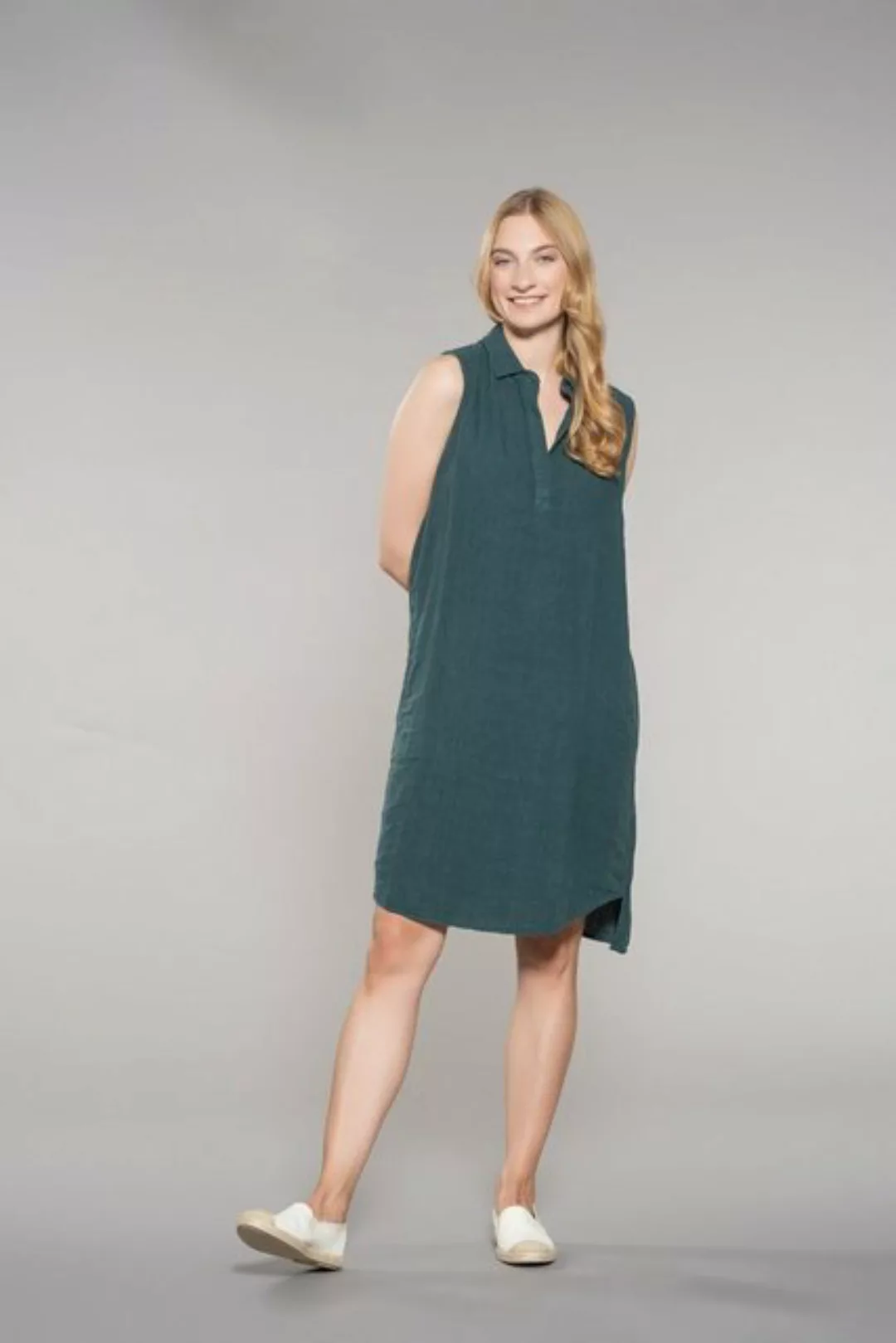 Feuervogl A-Linien-Kleid fv-Ki:ki, Shirt Dress, A-Shape, Sleeveless, Pure L günstig online kaufen