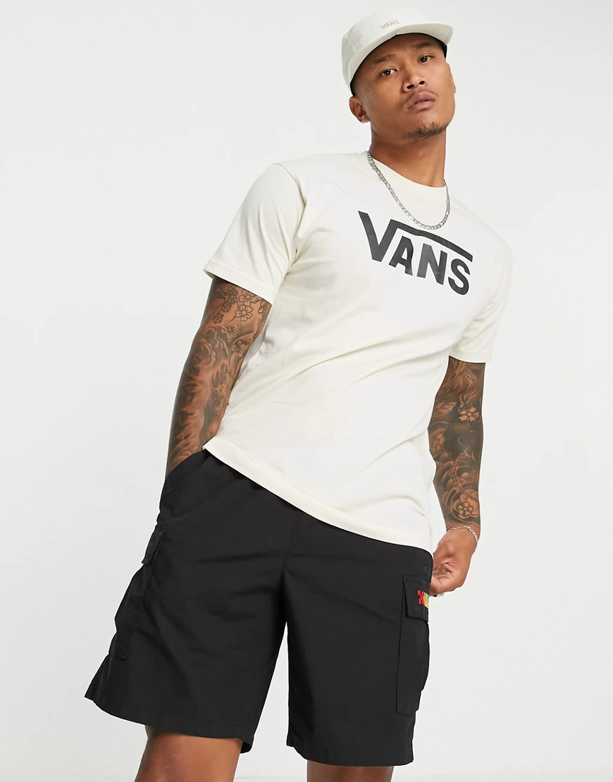 Vans Classic – T-Shirt in Creme-Weiß günstig online kaufen