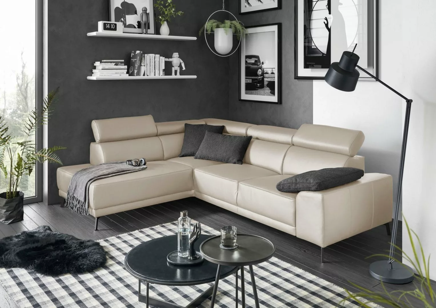 3C Candy Ecksofa "Greve modern und bequem, inkl. manueller Kopfteilverstell günstig online kaufen