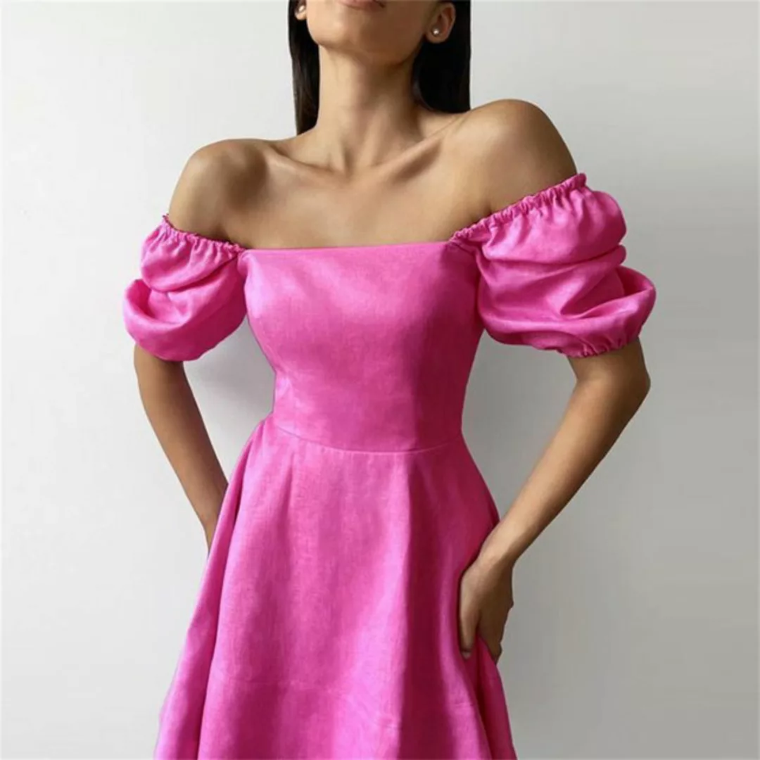 RUZU UG Dirndl Kleid Rock eleganter quadratischer Strandkleid Sommerkleid R günstig online kaufen