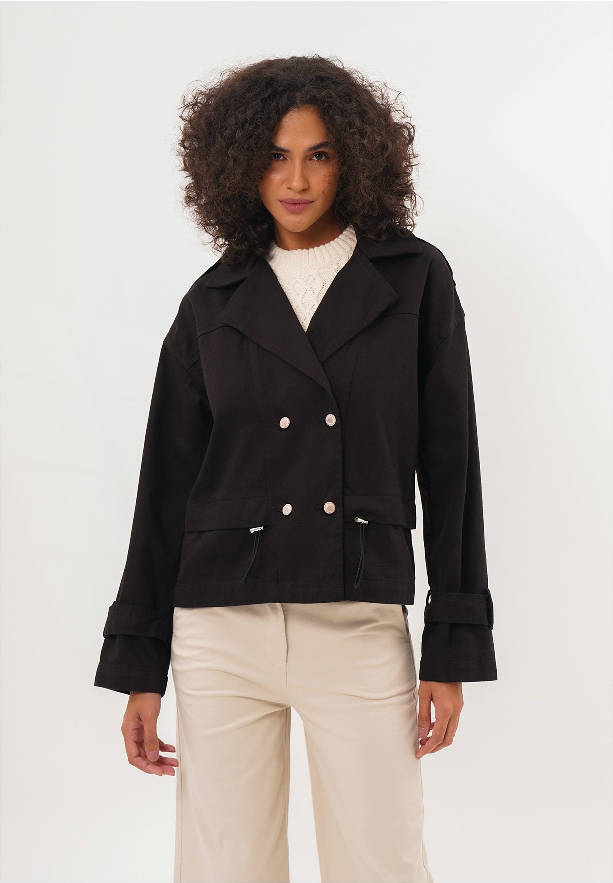 freshlions Trenchcoat "Helena", (1 tlg.), mit stylischem Reverskragen günstig online kaufen