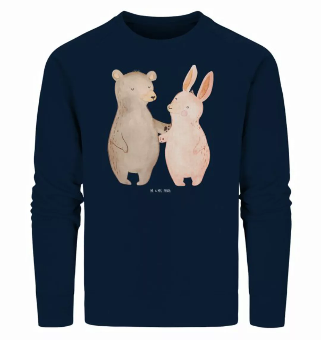 Mr. & Mrs. Panda Longpullover Größe S Bär und Hase Umarmen - French Navy - günstig online kaufen