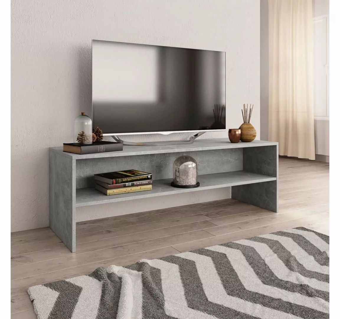 furnicato TV-Schrank Betongrau 120x40x40 cm Holzwerkstoff günstig online kaufen