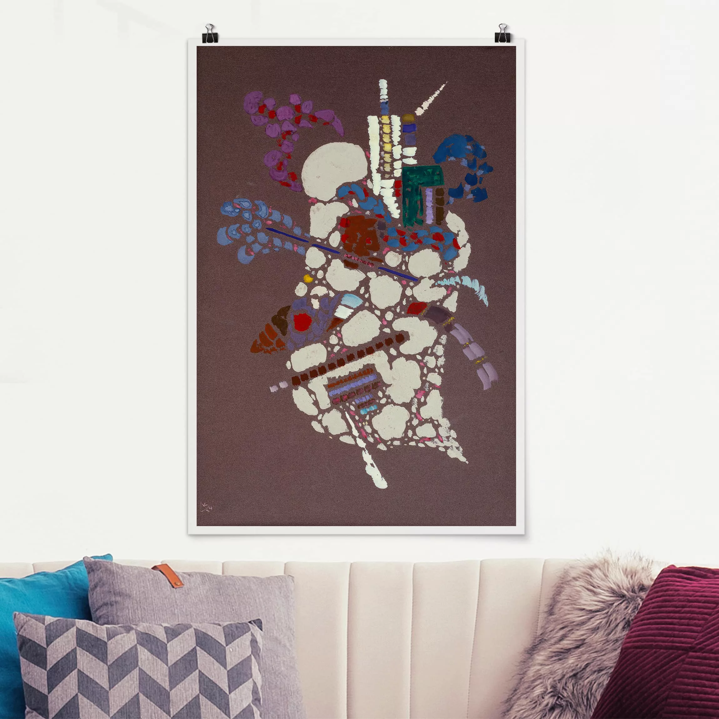 Poster Kunstdruck - Hochformat Wassily Kandinsky - Taches Grises günstig online kaufen