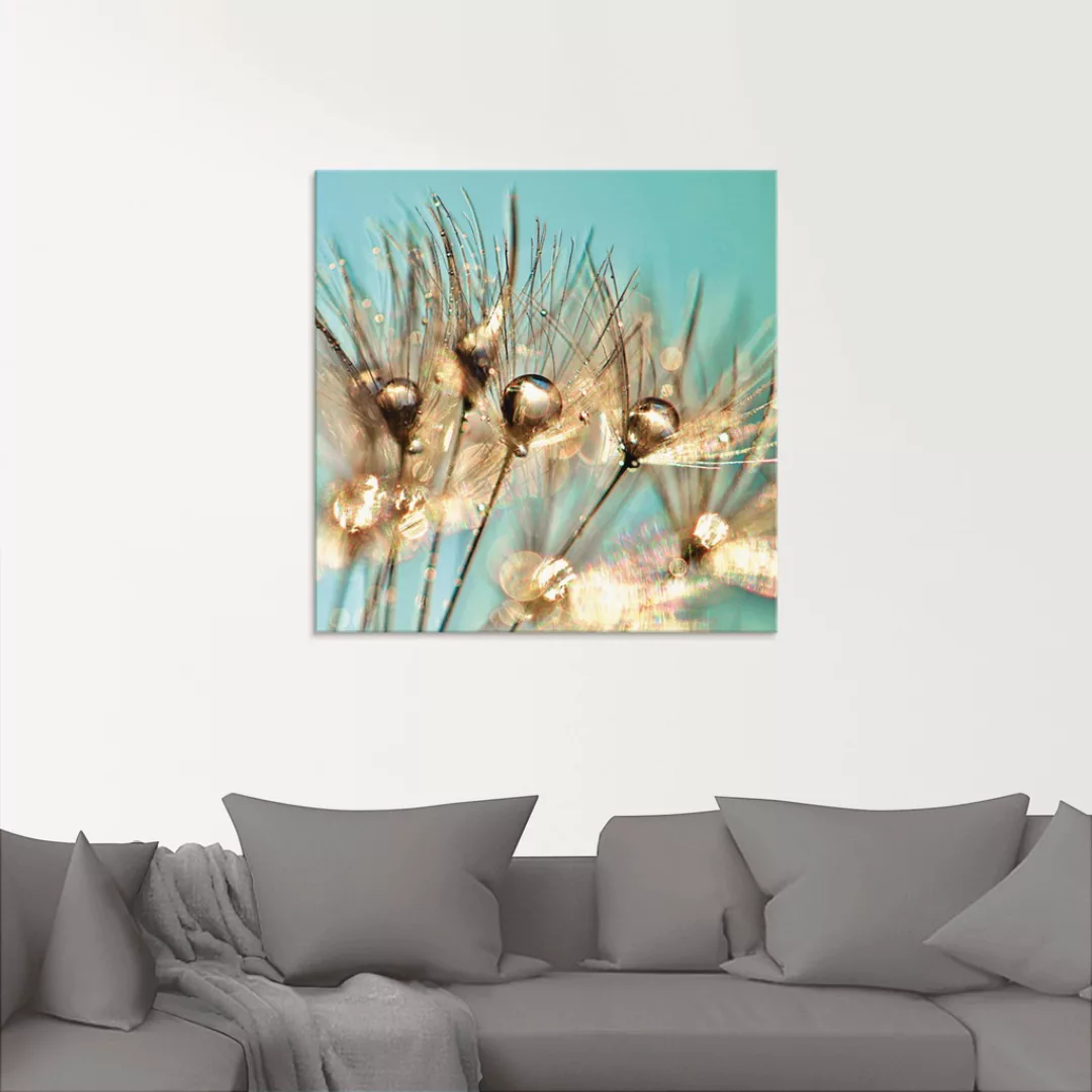 Artland Glasbild »Pusteblume Goldener Tau«, Blumen, (1 St.), in verschieden günstig online kaufen