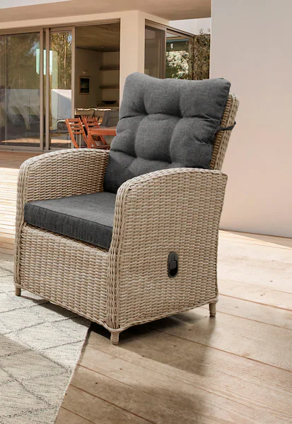 Destiny Loungesessel "MERANO", Aluminium, Polyrattan, inkl. Auflagen günstig online kaufen