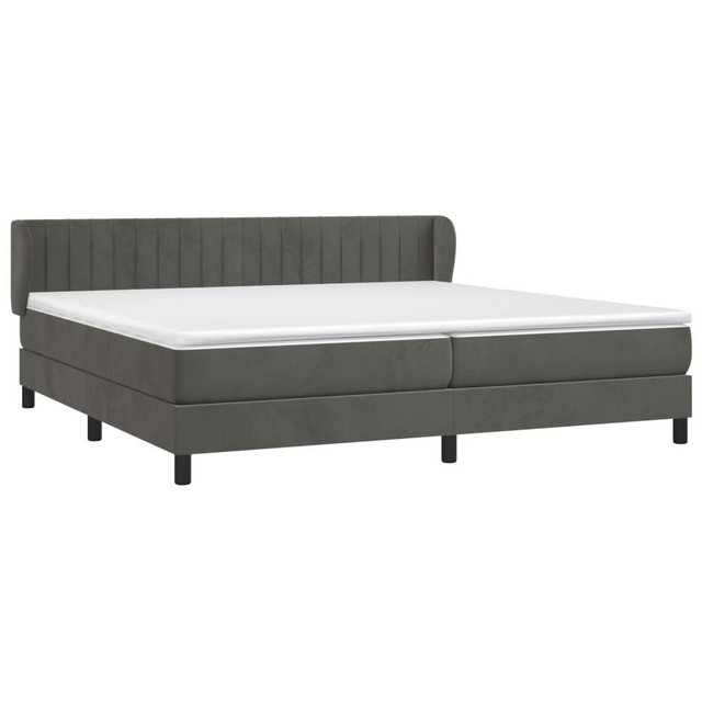 furnicato Bett Boxspringbett mit Matratze Dunkelgrau 200x200 cm Samt (1-tlg günstig online kaufen