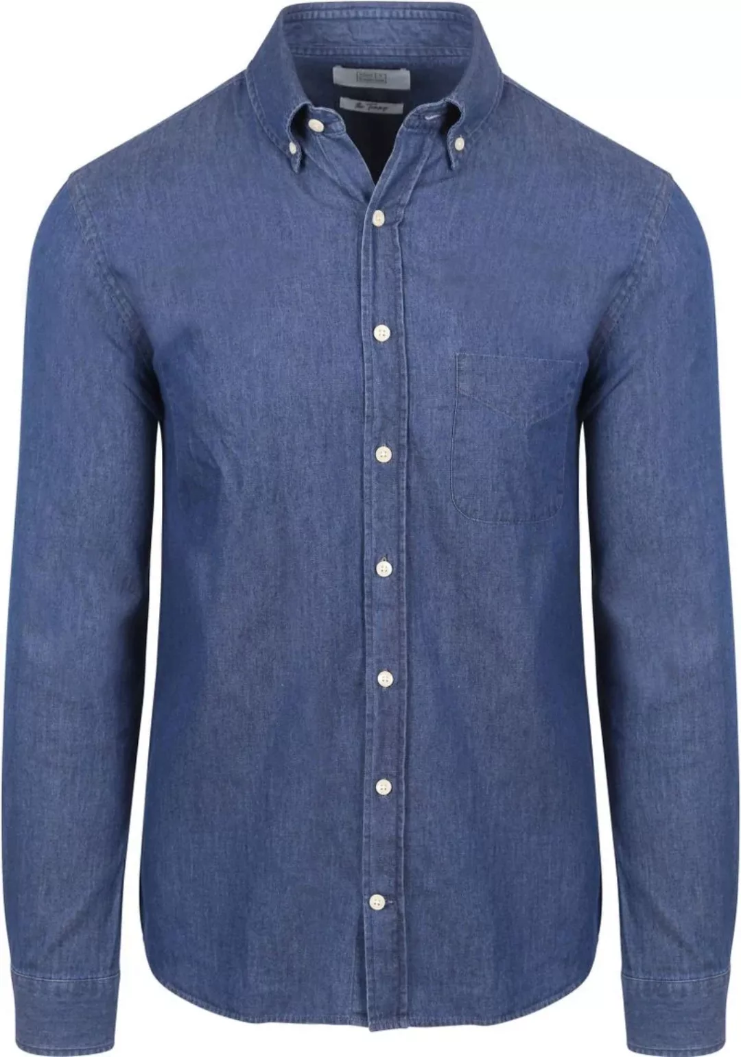 King Essentials The Tommy Denim Hemd Chambray Blau - Größe M günstig online kaufen