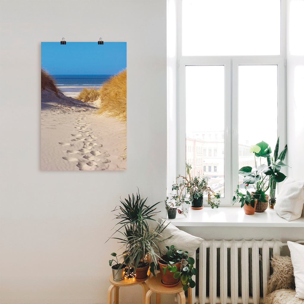 Artland Poster "Weg zum Strand II", Strand, (1 St.) günstig online kaufen