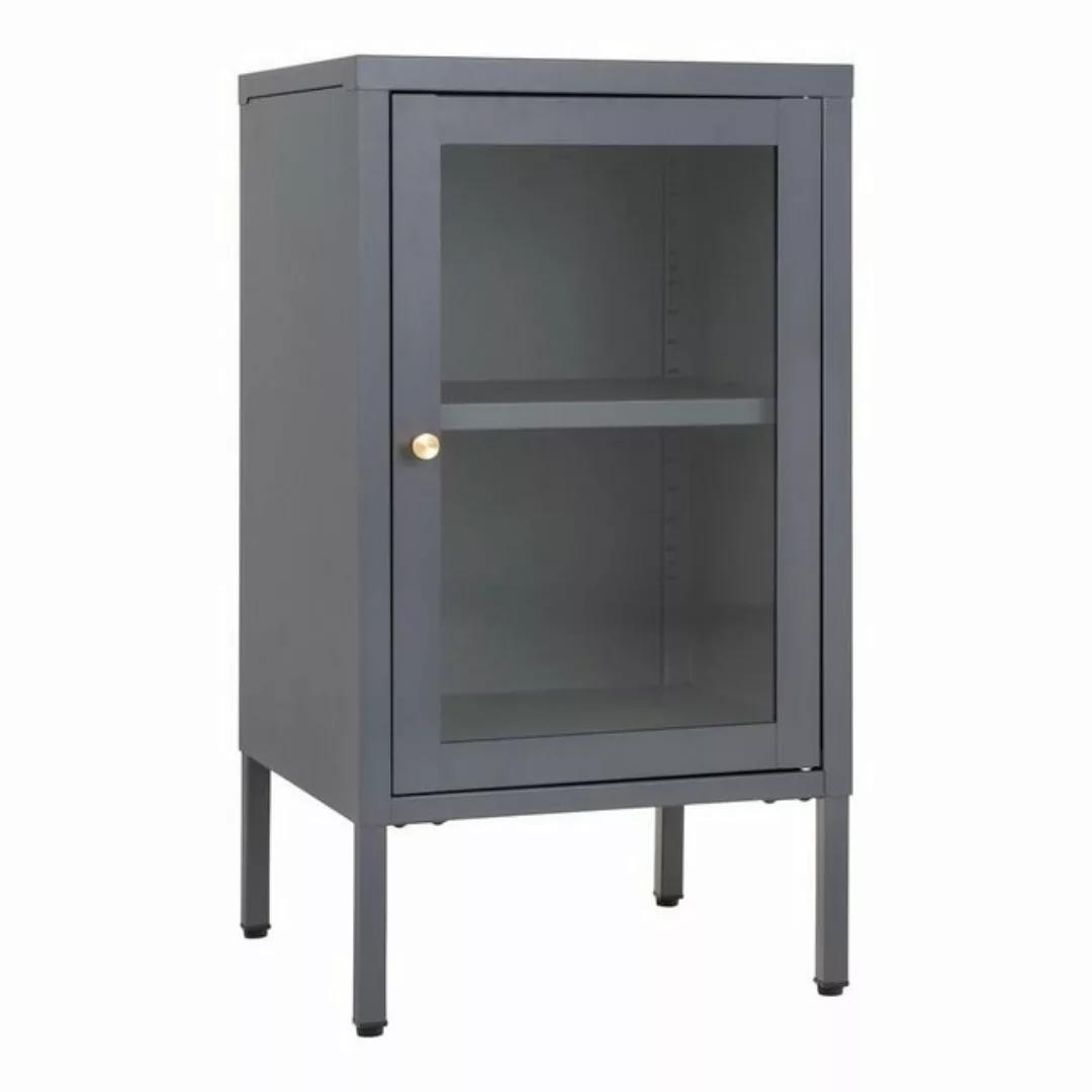 ebuy24 Vitrine Dalby Vitrinenschrank 1 Glastür grau. günstig online kaufen