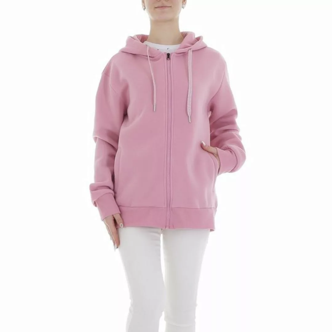 Ital-Design Sweatjacke Damen Freizeit Kapuze Sweatjacke in Lila günstig online kaufen