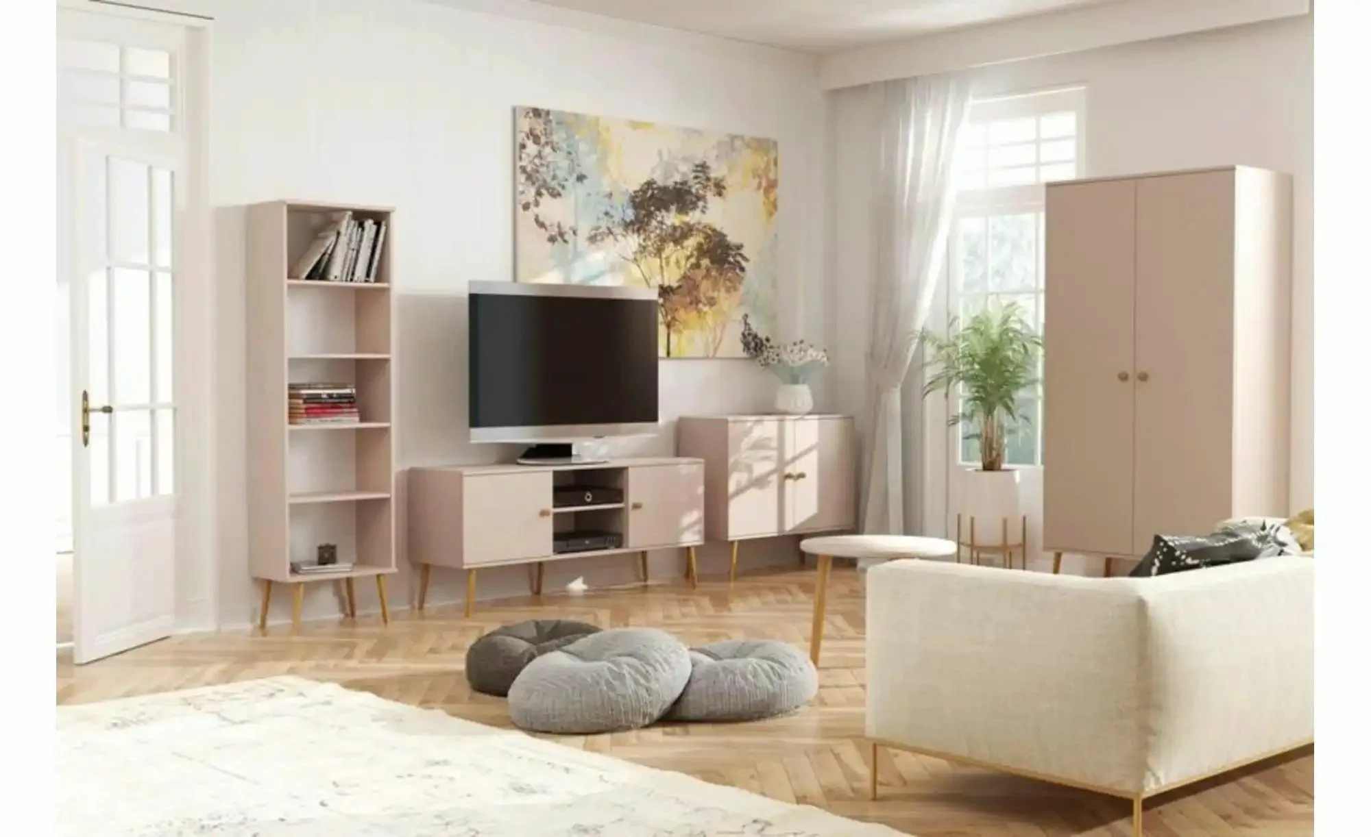 Bücherregal   ¦ beige ¦ Maße (cm): B: 46 H: 180 Regale > Bücherregale - Höf günstig online kaufen