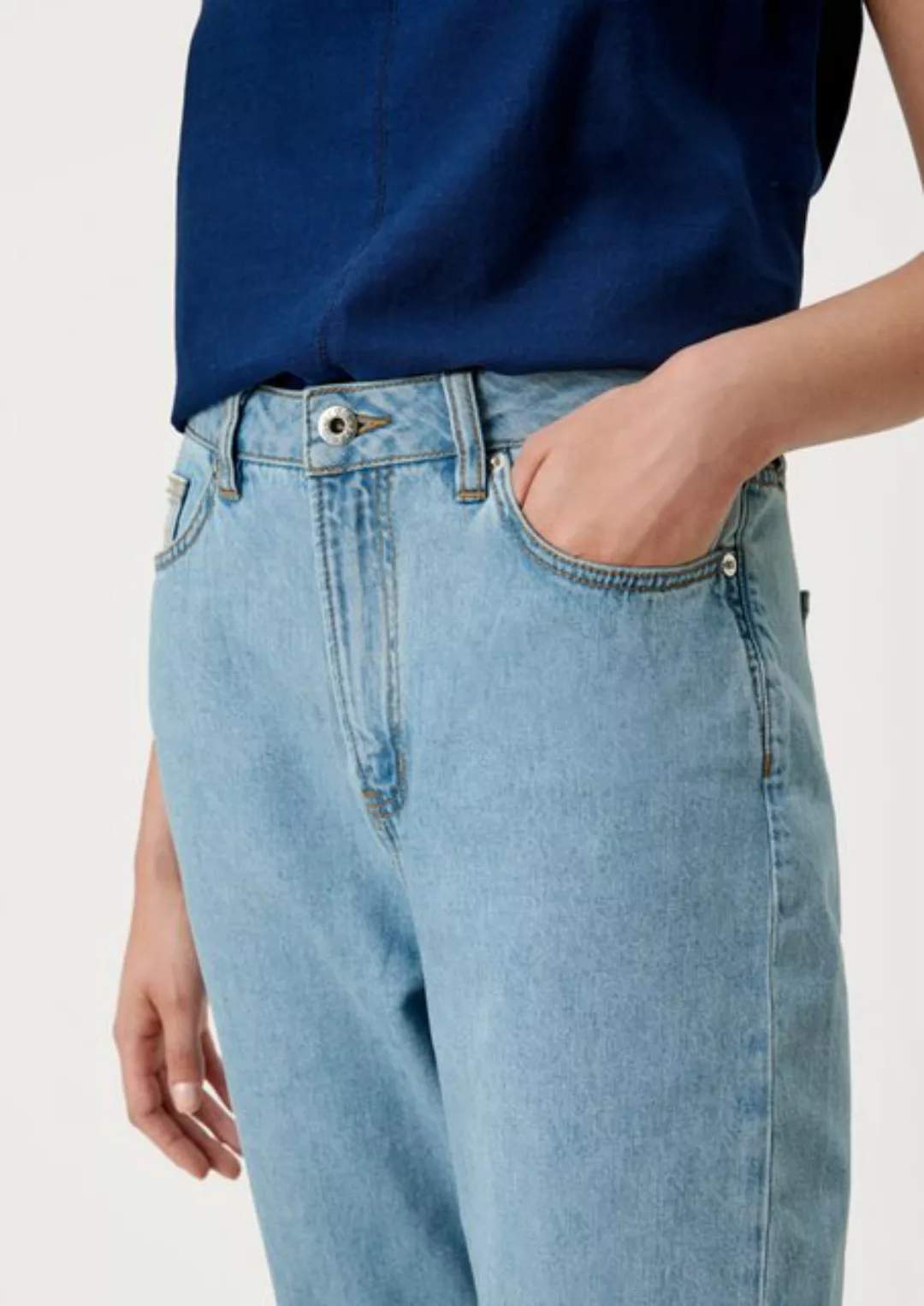 QS 7/8-Hose Slim: Mom-Jeans Waschung günstig online kaufen