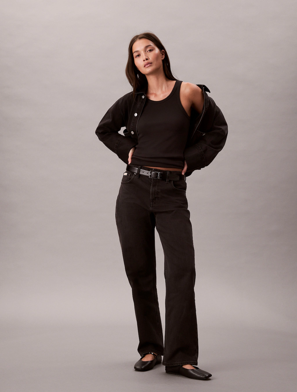 Calvin Klein Jeans Straight-Jeans "HGH RS STRGHT CK ESS", Mit Gürtelschlauf günstig online kaufen