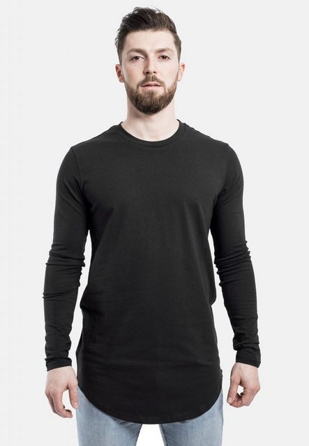 Blackskies T-Shirt Side Zip Langarm Longshirt T-Shirt Schwarz Small günstig online kaufen