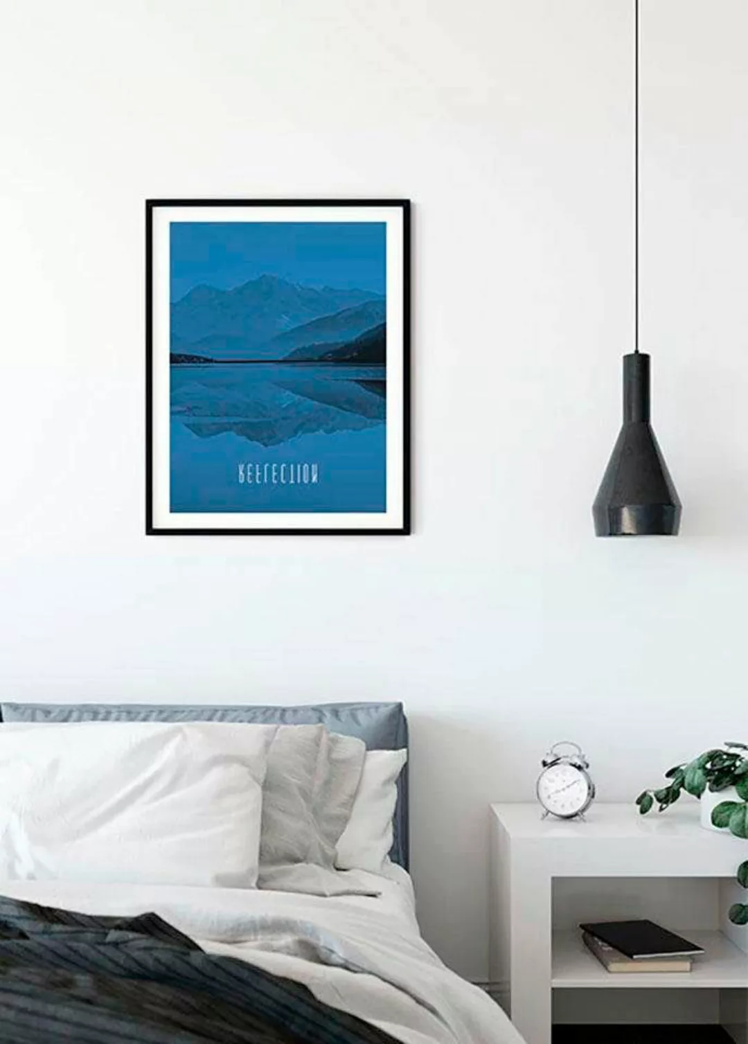 Komar Poster "Word Lake Silence Blue", Natur, (1 St.), Kinderzimmer, Schlaf günstig online kaufen