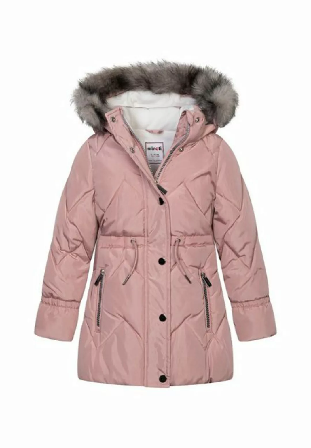 MINOTI Winterjacke Kapuzen-Pufferjacke mit Pelzbesatz (1y-8y) günstig online kaufen