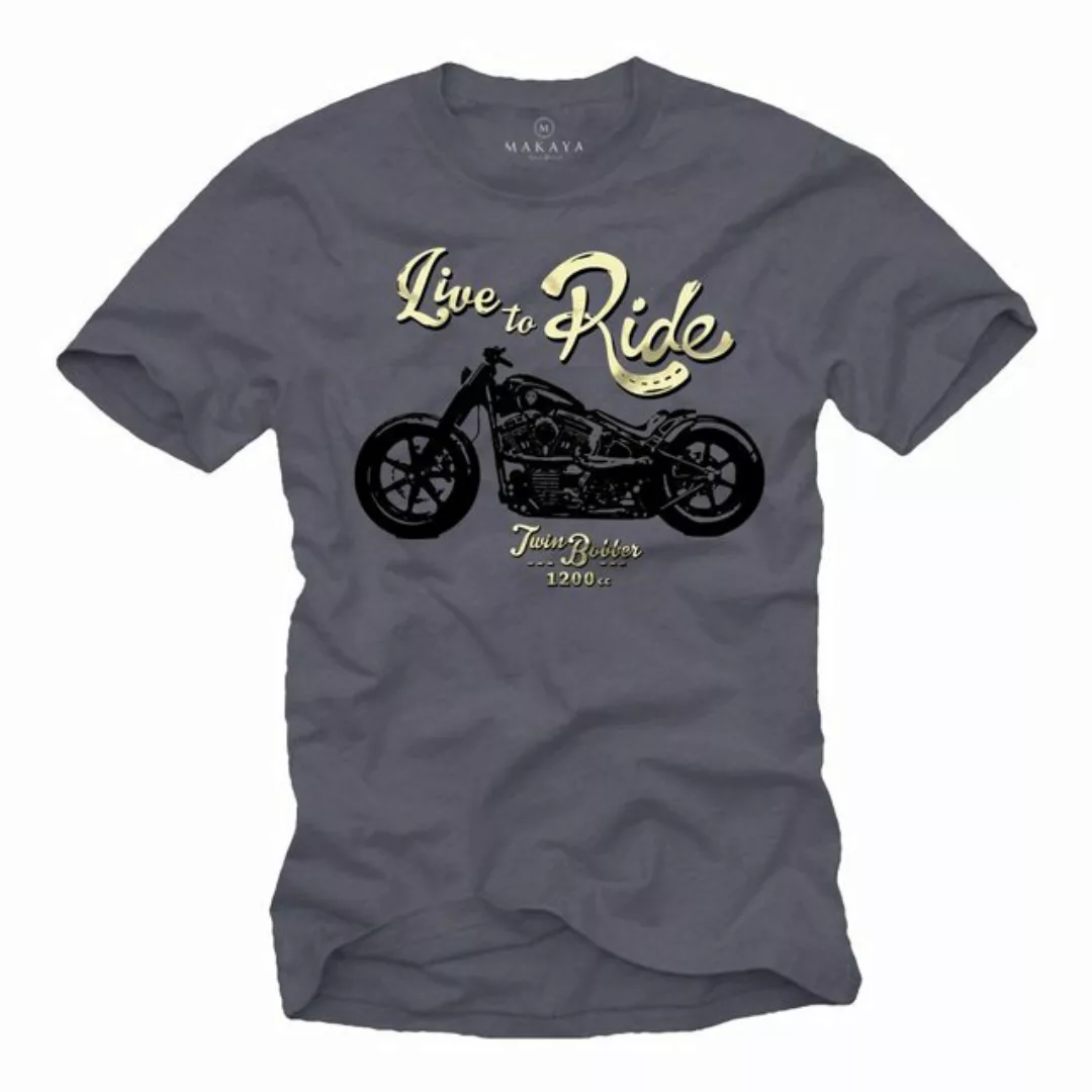 MAKAYA T-Shirt Herren Modische Kleidung Bikershirt Motorrad Geschenke für M günstig online kaufen