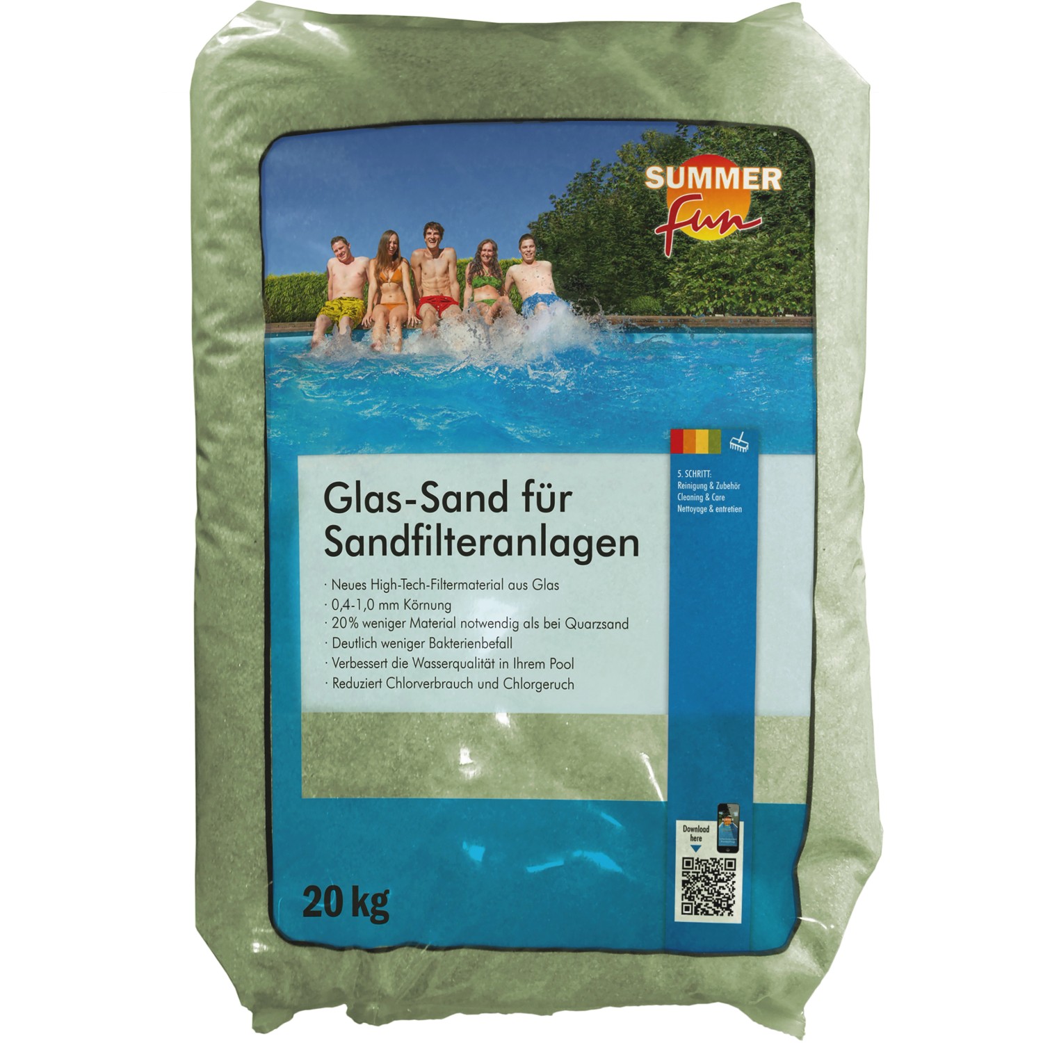 Summer Fun Filterglassand Pool Grün 0,4-1,0 mm 20 kg günstig online kaufen