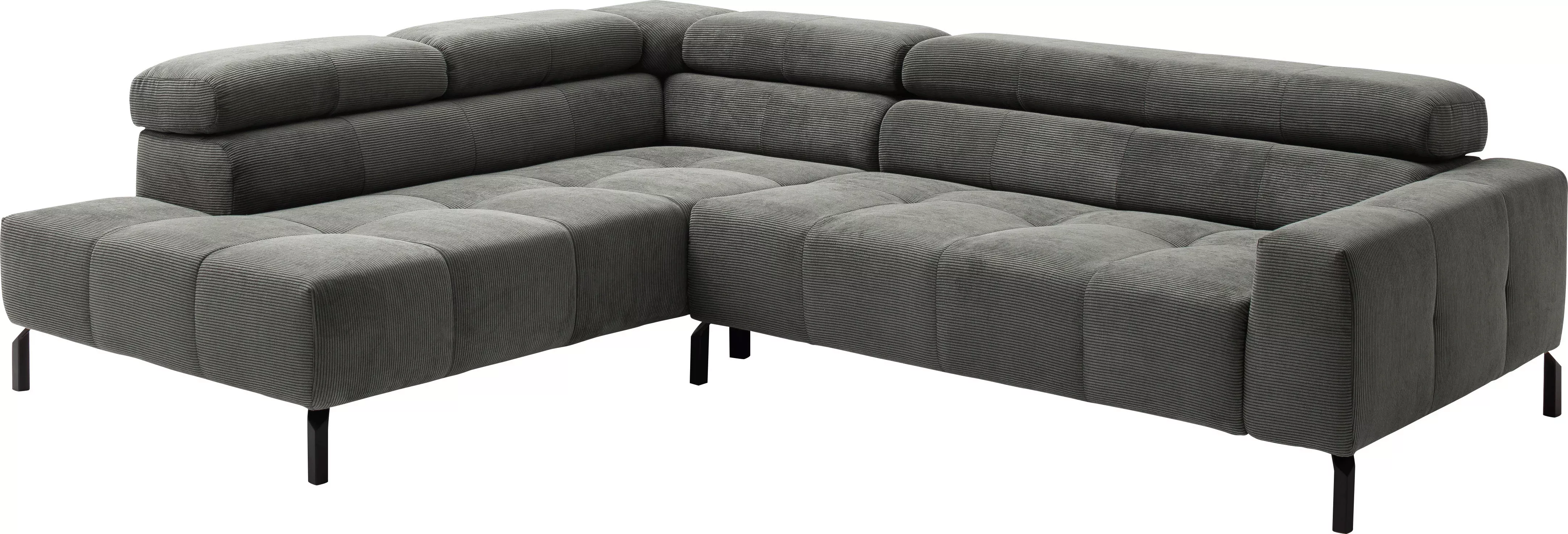 Places of Style Ecksofa »Cleveland, L-Form, incl. Kopfteilverstellung, Brei günstig online kaufen