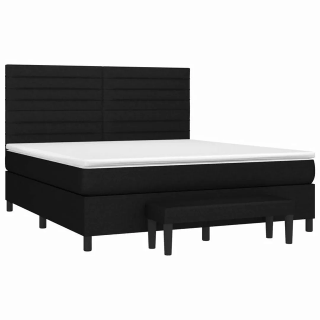 vidaXL Boxspringbett Boxspringbett mit Matratze und Fusshocker Stoff (160 x günstig online kaufen