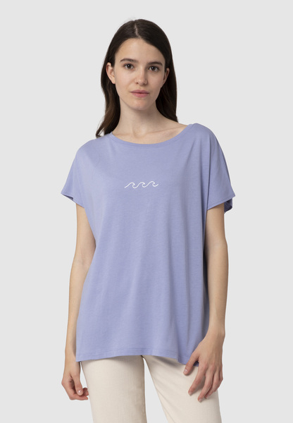 Milli T-shirt Aus Modal-buchenfaser & Bio-baumwolle Mit Druck "Waves" günstig online kaufen