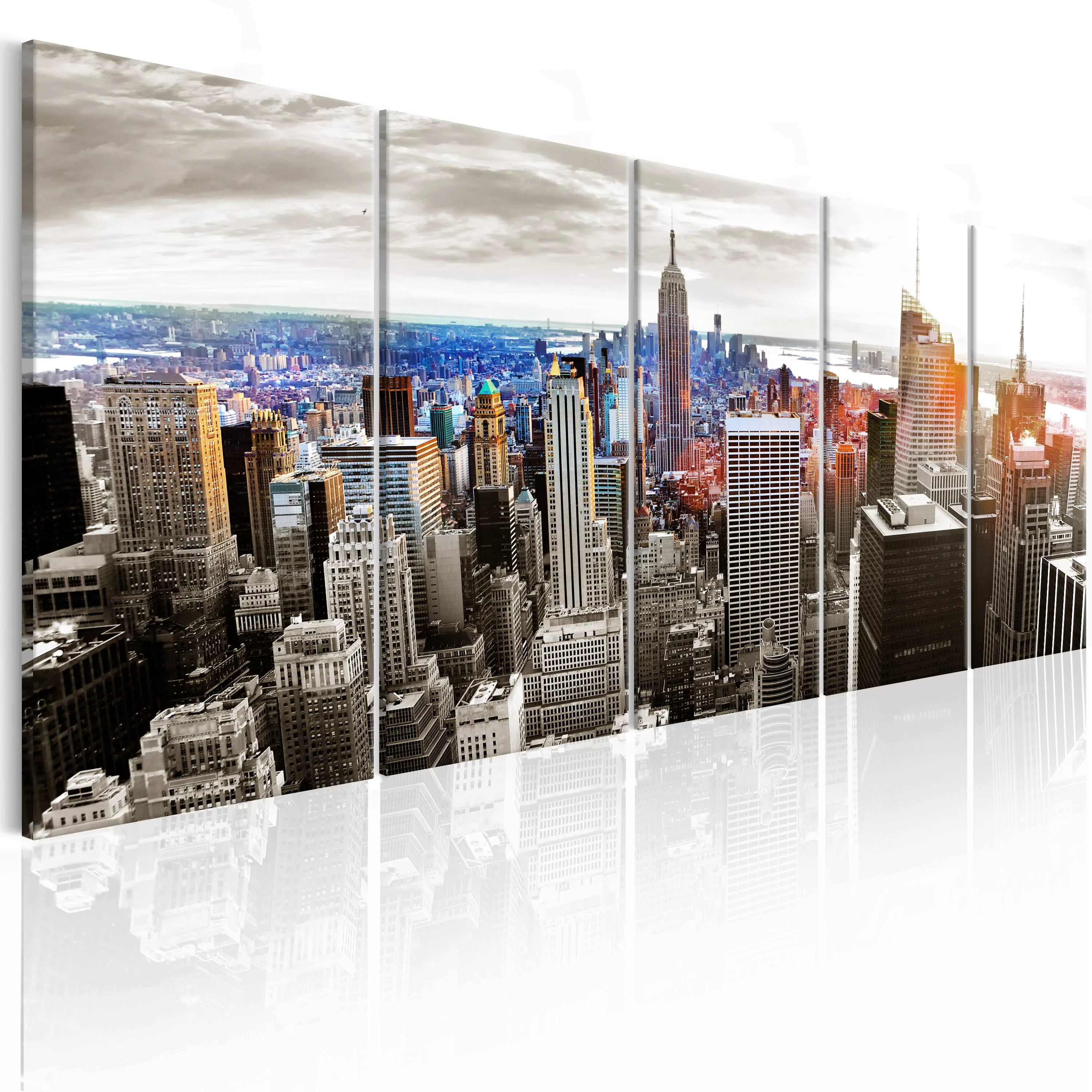 Wandbild - New York: Grey Tower Blocks günstig online kaufen