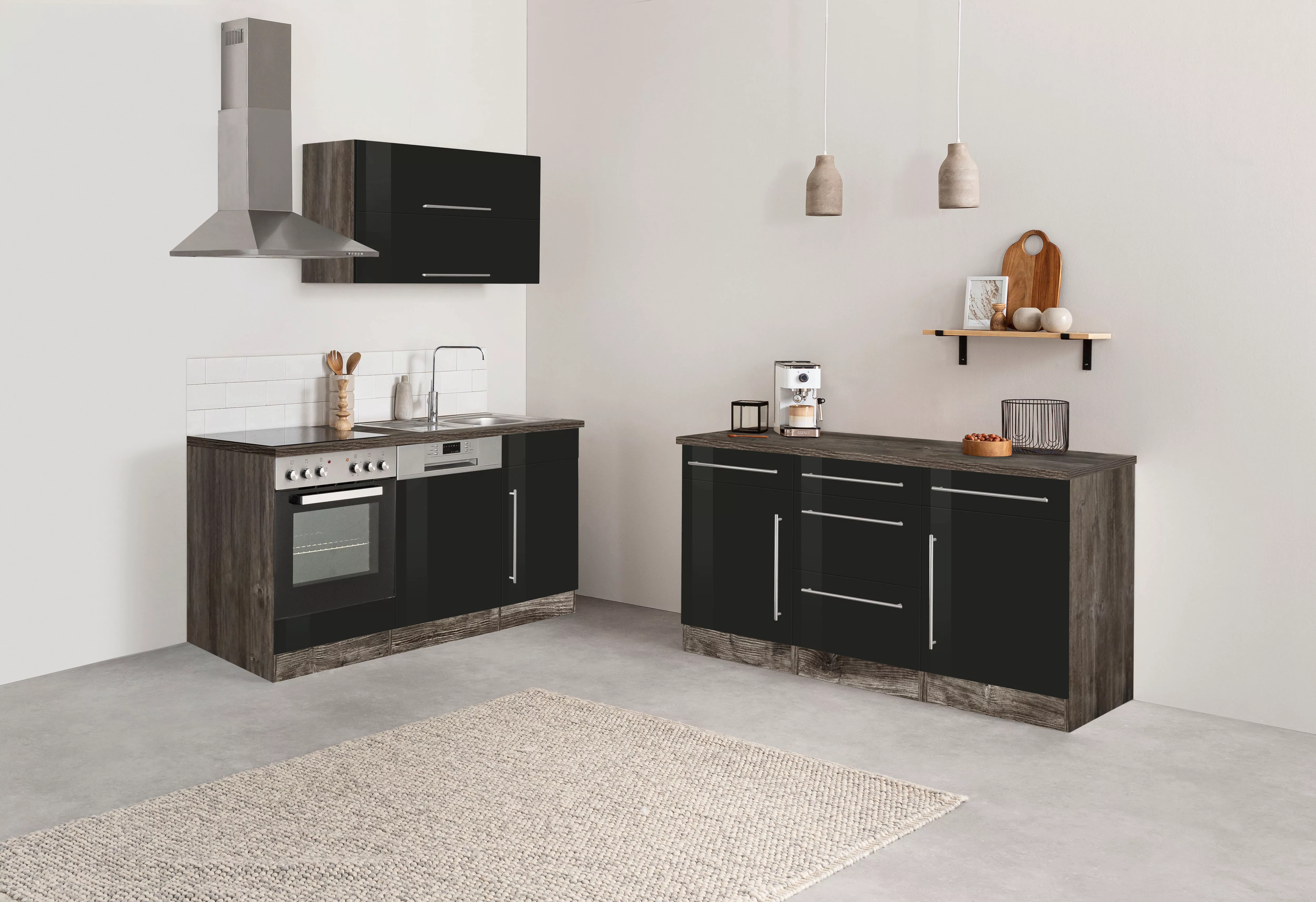 Kochstation Küchenzeile »KS-Samos«, ohne E-Geräte, Breite 170 cm günstig online kaufen