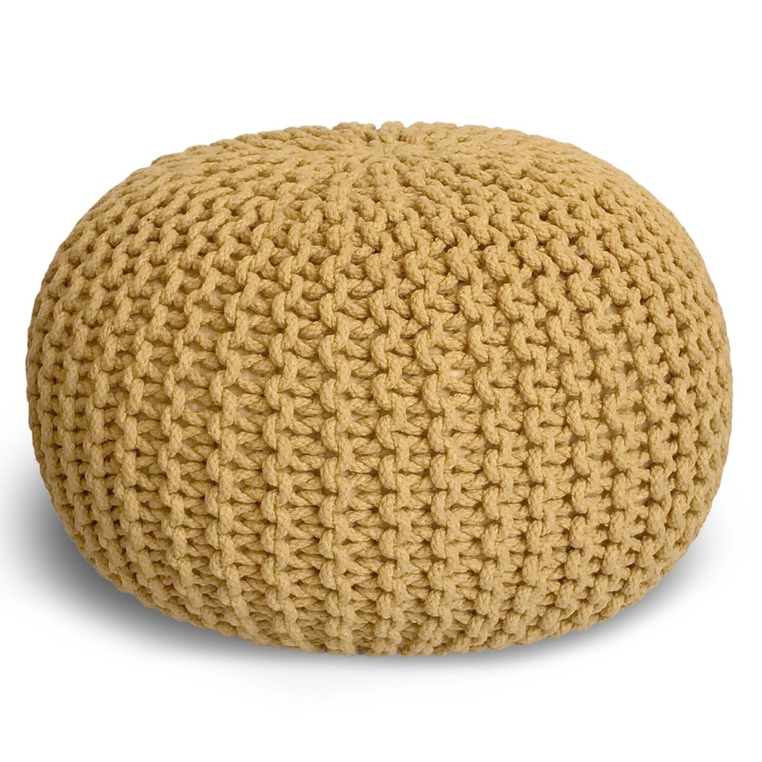 Casamia Pouf 45cm Sitzpouf Bodenkissen Hocker Baumwolle Gelb günstig online kaufen