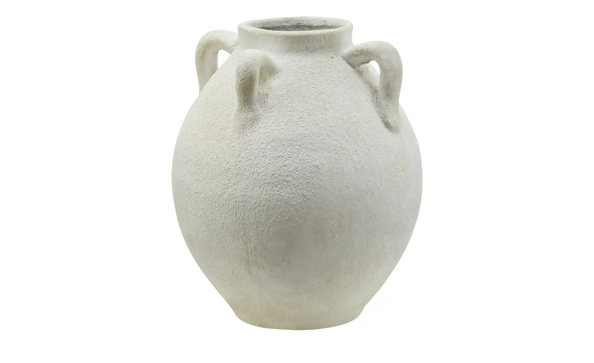 HOME STORY Deko Vase ¦ weiß ¦ Steingut ¦ Maße (cm): H: 23,5  Ø: 19.5 Access günstig online kaufen