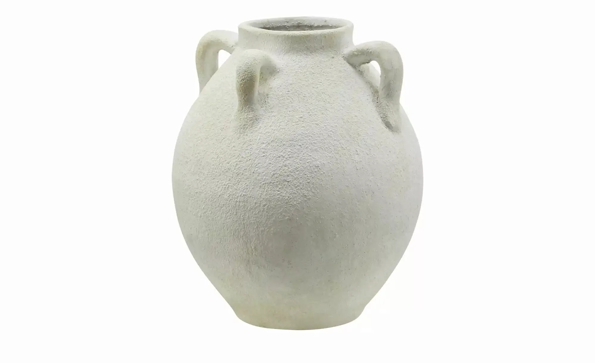 HOME STORY Deko Vase   ¦ weiß ¦ Steingut ¦ Maße (cm): H: 23,5  Ø: 19.5 Acce günstig online kaufen