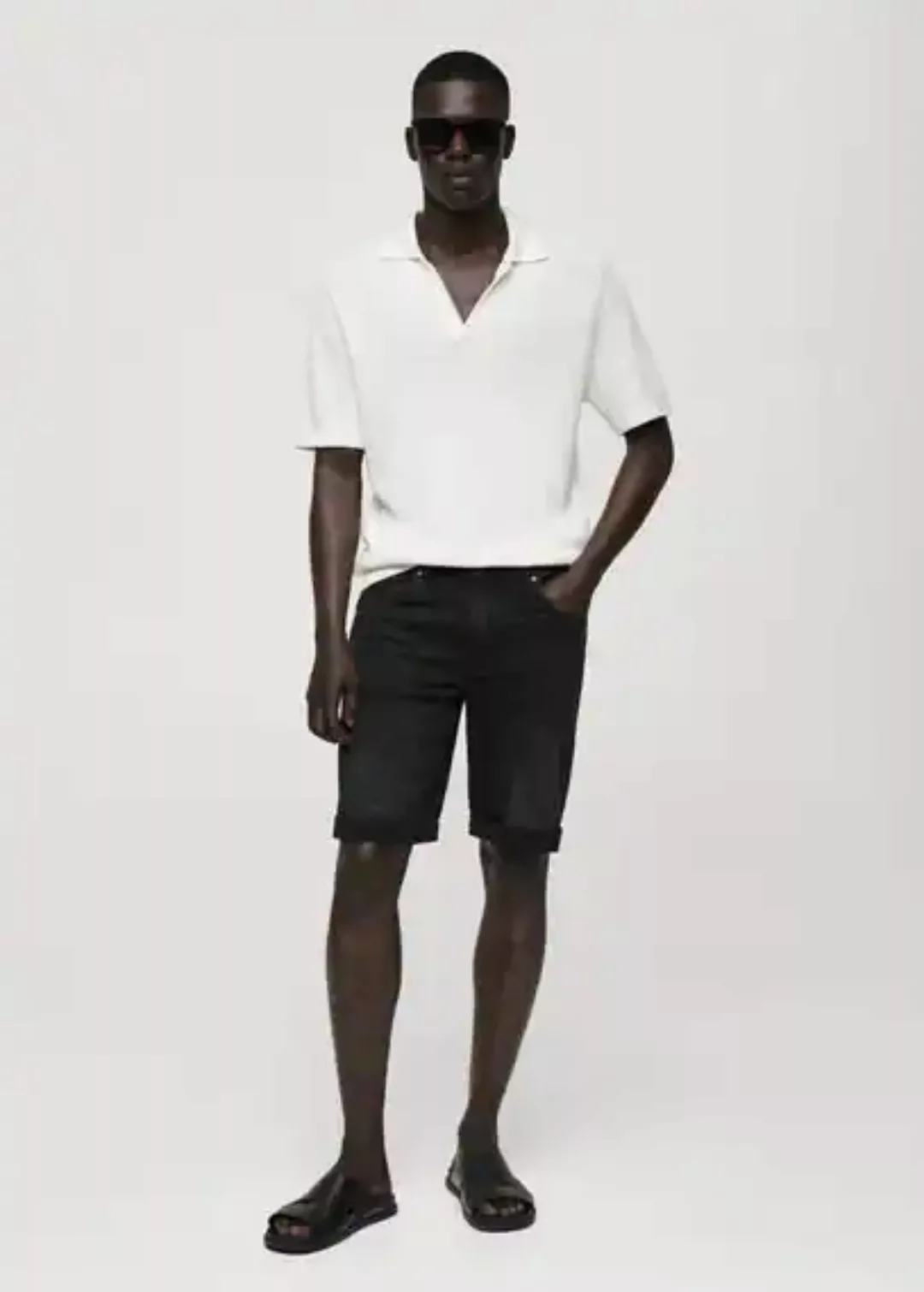 Slim Fit-Jeans-Bermudashorts günstig online kaufen