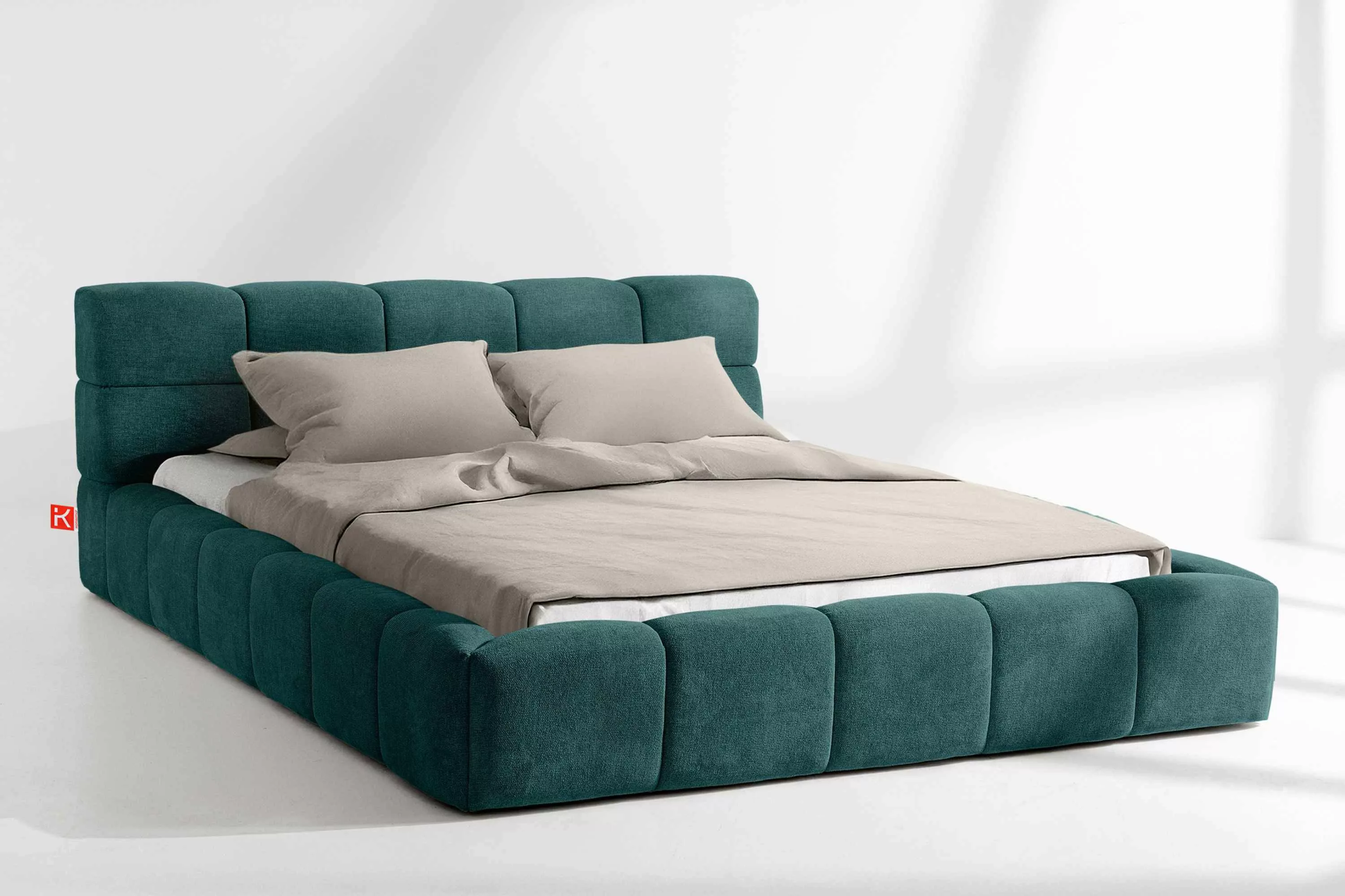 KONSIMO® Polsterbett Doppelbett AERI mit Stauraum, günstig online kaufen