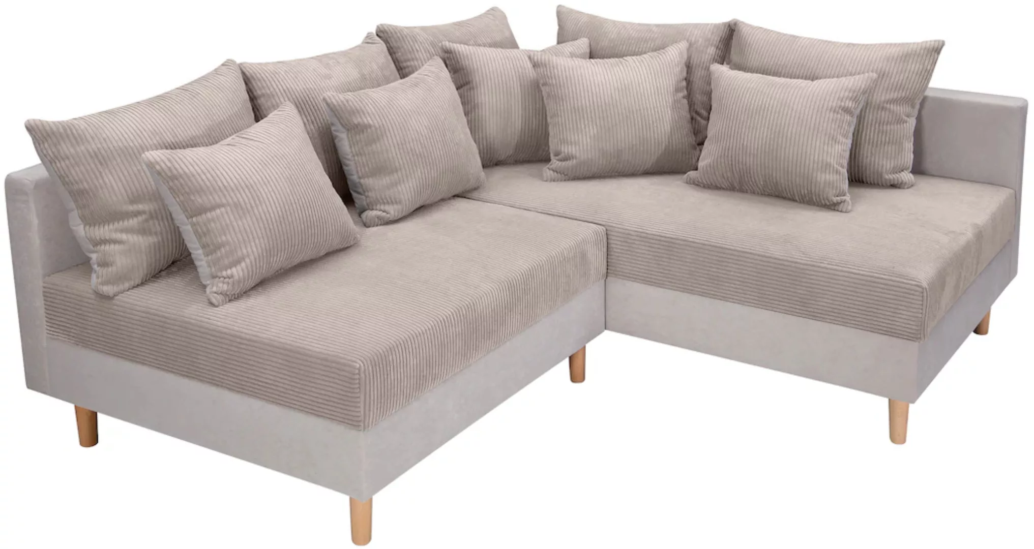 COLLECTION AB Ecksofa »L-Form«, Ecksofa,Ottomane rechte Seite montierbar,Ko günstig online kaufen