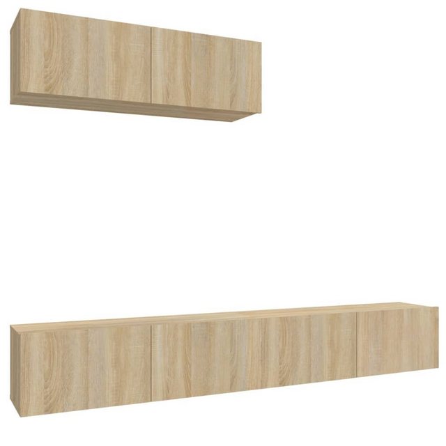 furnicato TV-Schrank 3-tlg. TV-Schrank-Set Sonoma-Eiche Holzwerkstoff (3-St günstig online kaufen