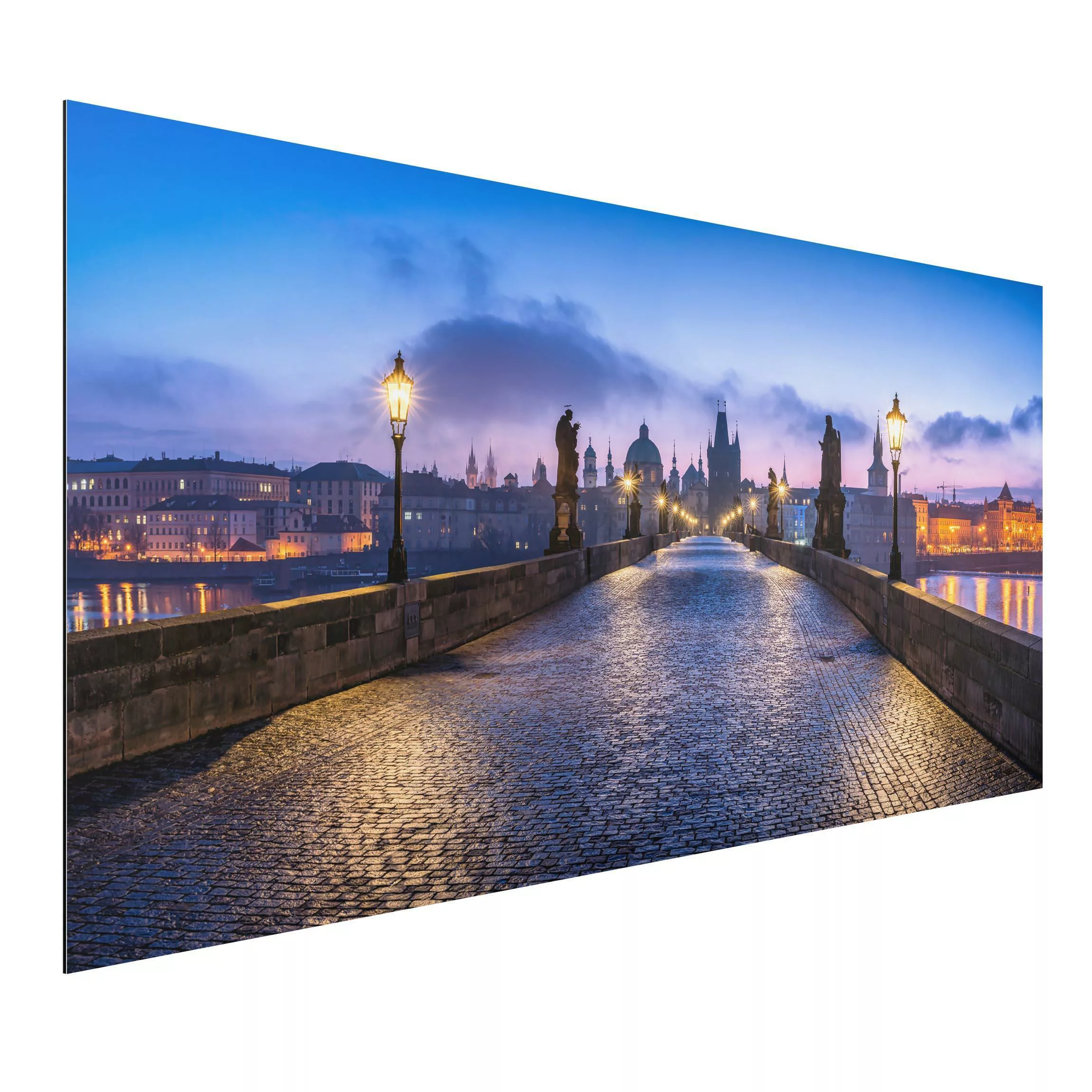 Alu-Dibond Bild Karlsbrücke in Prag günstig online kaufen