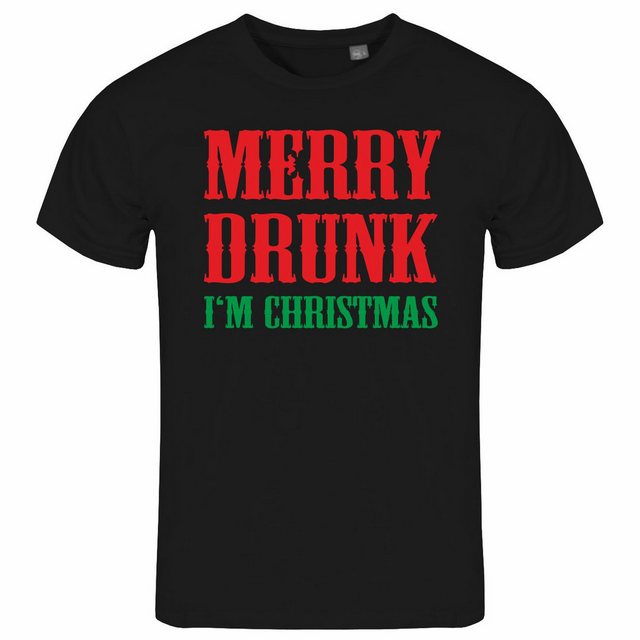 deinshirt Print-Shirt Herren T-Shirt Merry drunk im Christmas Funshirt mit günstig online kaufen