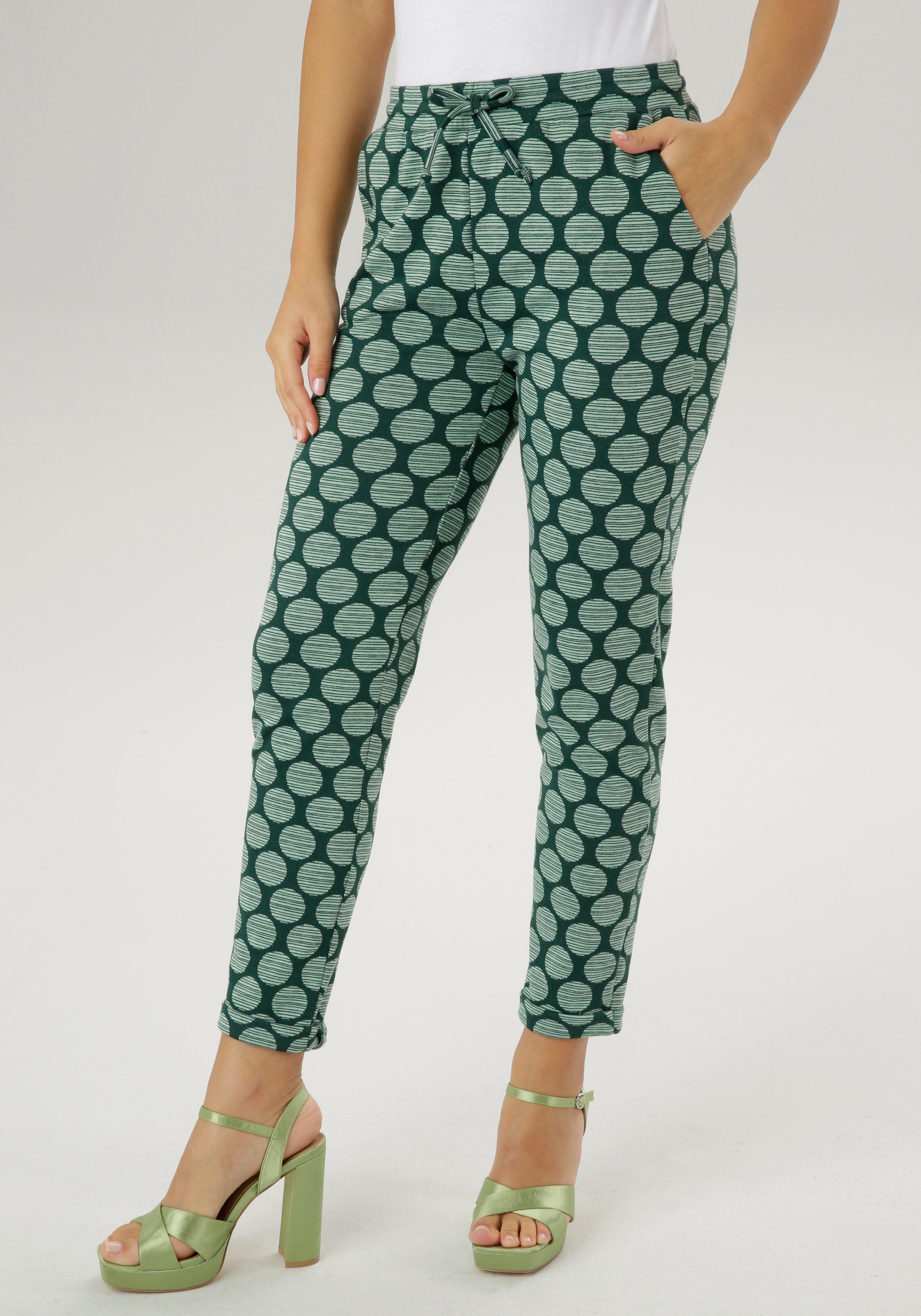 Aniston SELECTED Schlupfhose mit gestreiften Punkten günstig online kaufen