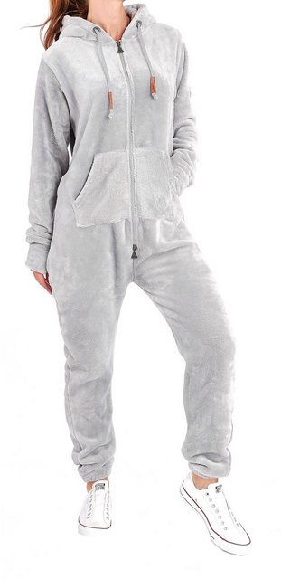 Finchgirl Jumpsuit Damen Jumpsuit Teddy Fleece Einteiler Overall Anzug Flau günstig online kaufen