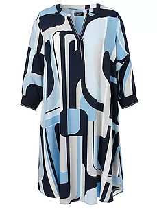 Kleid V-Ausschnitt Via Appia Due blau günstig online kaufen