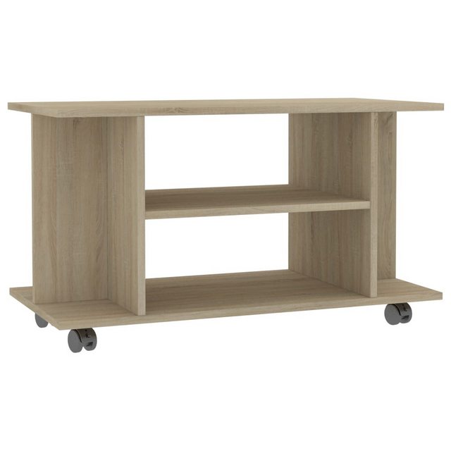 vidaXL TV-Schrank TV-Schrank mit Rollen Sonoma-Eiche 804040 cm Spanplatte L günstig online kaufen