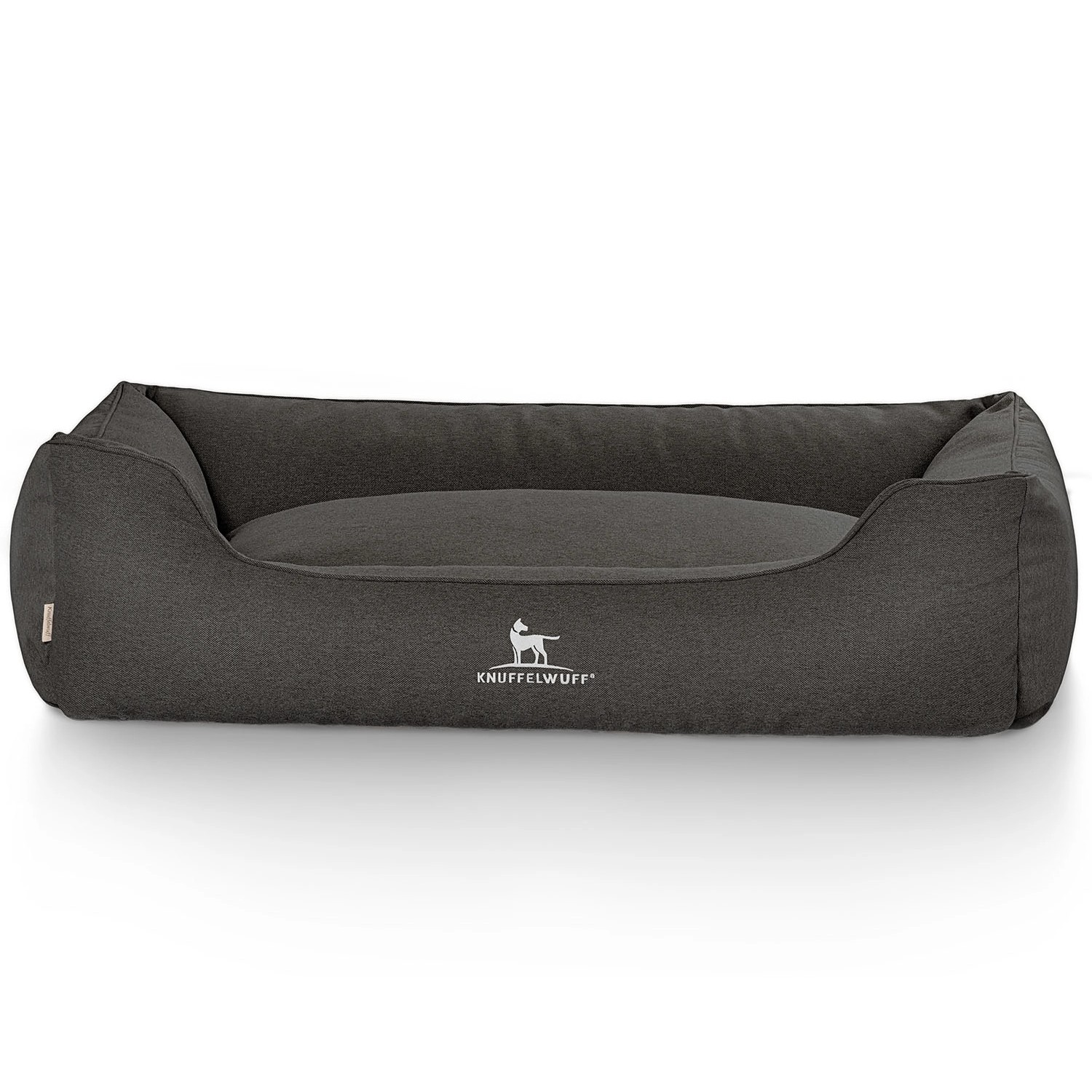 Knuffelwuff Hundebett Crispino Velours XXL 120 x 85cm Schwarz günstig online kaufen