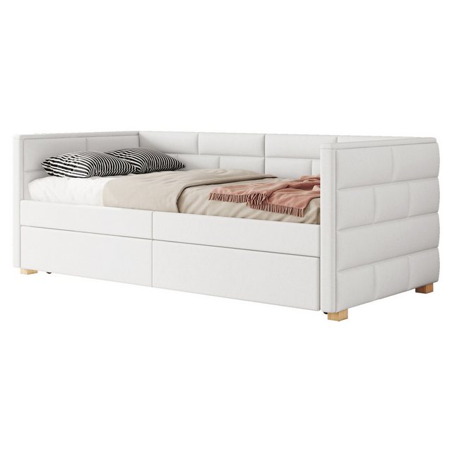 KoDise Polsterbett Doppelbett 90*200cm Schlafsofa mit ausziehbarem Bett Bet günstig online kaufen