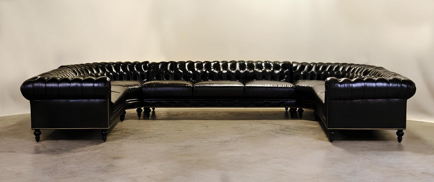 Xlmoebel Ecksofa Chesterfield Wohnlandschaft Große XXL Couch Ledersofa Ecks günstig online kaufen