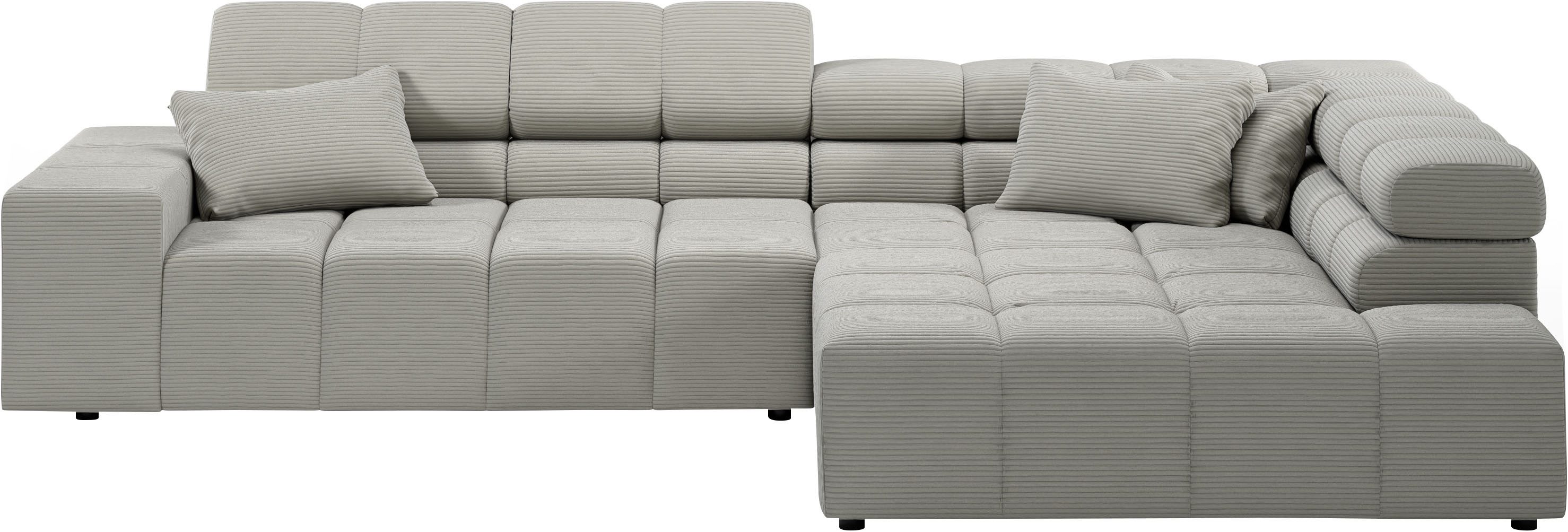 INOSIGN Ecksofa "Ancona incl. Kopfteilverstellung, Breite 319cm, L-Form", w günstig online kaufen