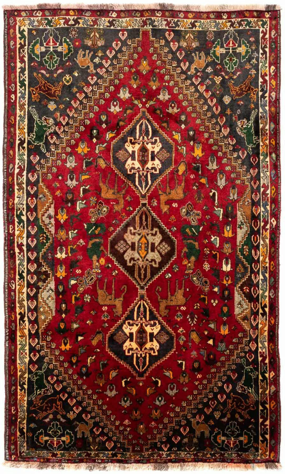 morgenland Wollteppich »Shiraz Medaillon 270 x 175 cm«, rechteckig, Unikat günstig online kaufen