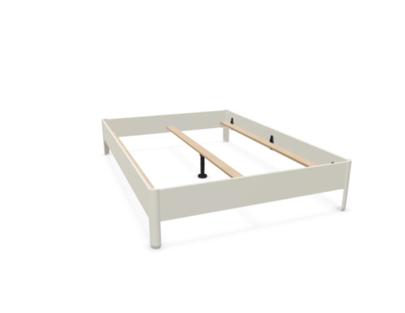 NAIT Doppelbett farbig lackiert Brillantgelb 140 x 200cm Ohne Kopfteil günstig online kaufen